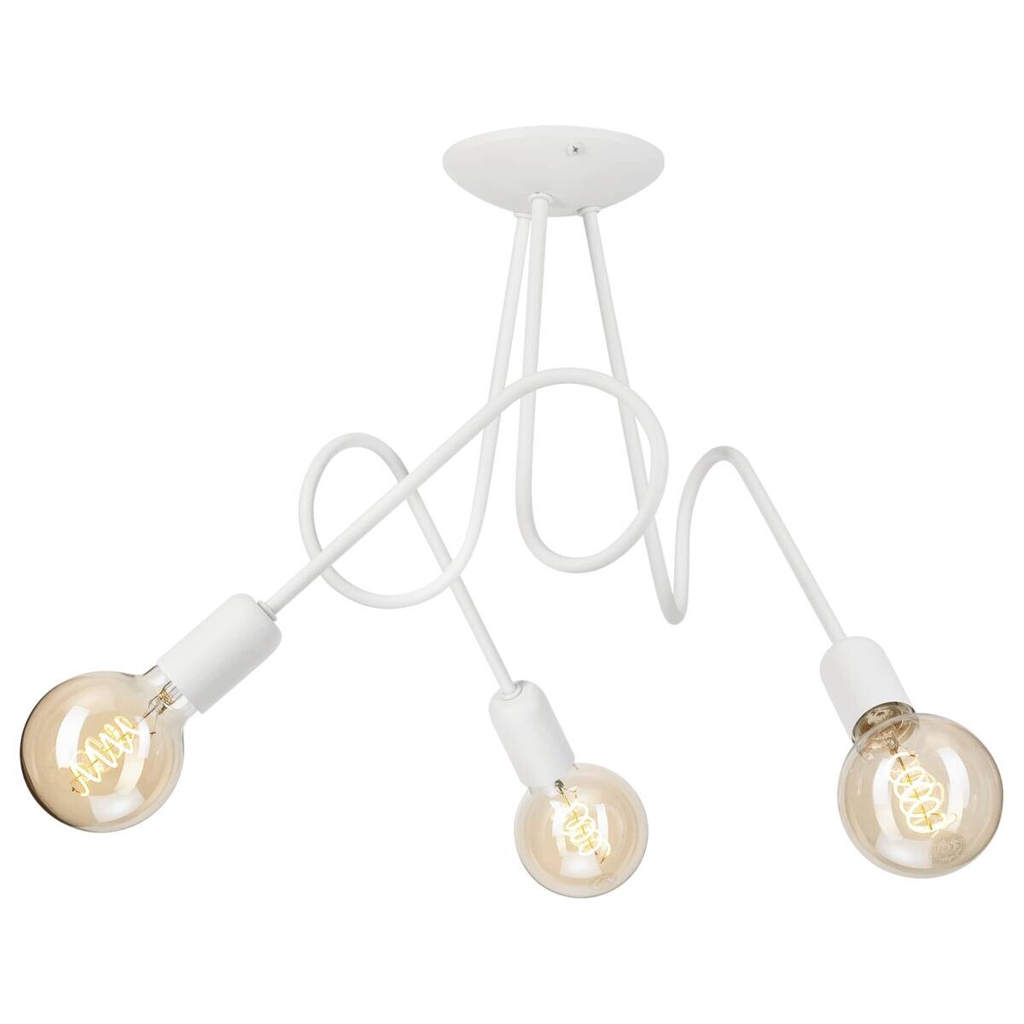 Lamkur Kronleuchter Stahl B/H/L: ca. 39x54x54 cm E27 3 Brennstellen – verschiedene Farben