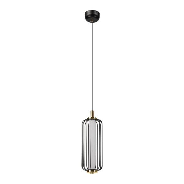 Lamkur Pendelleuchte
schwarz Stahl B/H/L: ca. 12x120x12 cm E27 1 Brennstellen