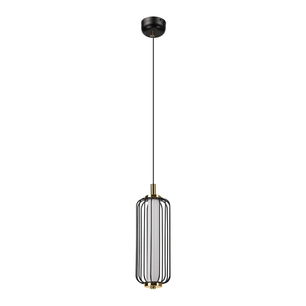 Lamkur Pendelleuchte
schwarz Stahl B/H/L: ca. 12x120x12 cm E27 1 Brennstellen