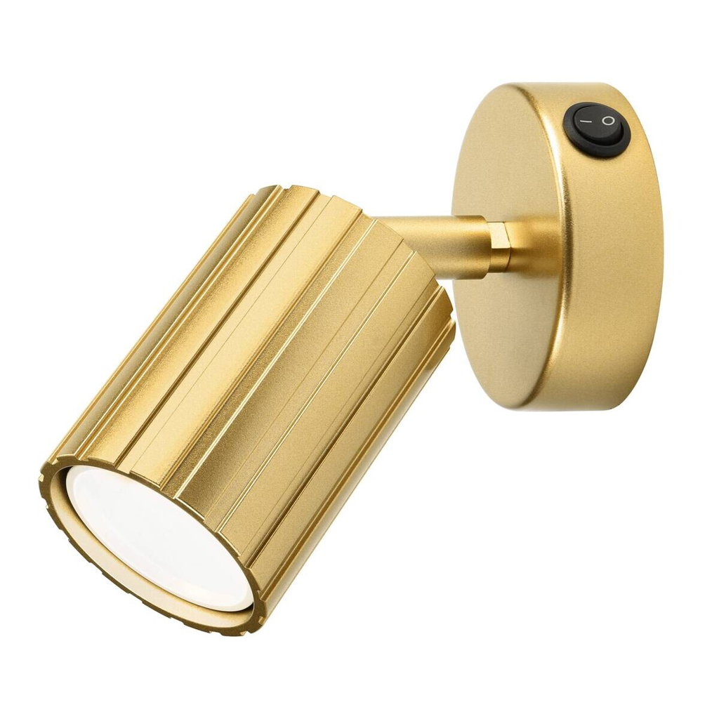 Lamkur Wandleuchte Prisma
gold Stahl B/H/L: ca. 8x16x8 cm GU10 1 Brennstellen