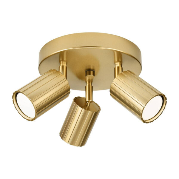 Lamkur Strahler Prisma gold Stahl B/H/L: ca. 18x19,5x18 cm 3 Brennstellen Lamkur Strahler Prisma gold Stahl B/H/L: ca. 18x19,5x18 cm 3 Brennstellen