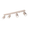 Lamkur Strahler Prisma beige Stahl B/H/L: ca. 6,5x16,5x81 cm 4 Brennstellen