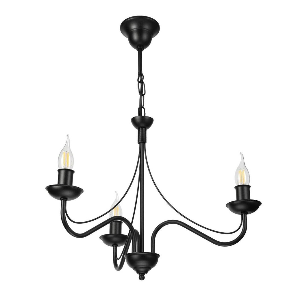 Lamkur Pendelleuchte Stahl B/H/L: ca. 53x71x53 cm E14 3 Brennstellen – verschiedene Farben