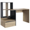 WIPMEB Schreibtisch SCHREIBTISH PACO 2 Eiche Artisan Nachbildung anthrazit B/H/T: ca. 145x112x52 cm