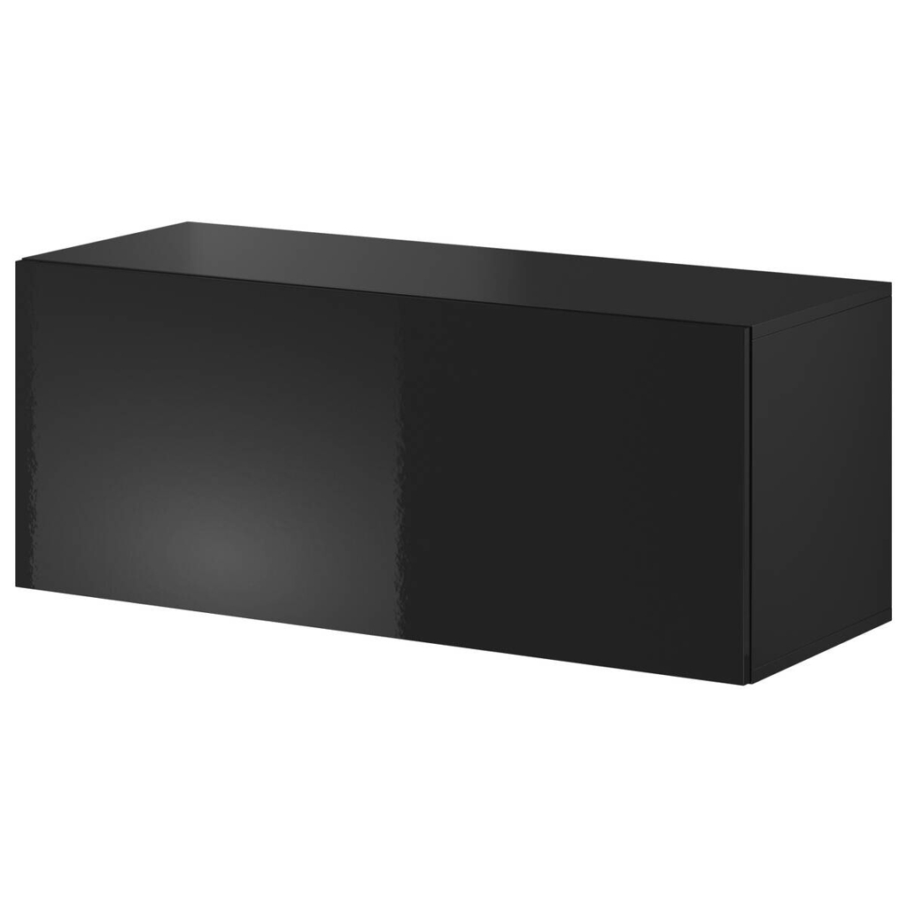 WIPMEB TV-Lowboard VIVIEN schwarz schwarz glanz B/H/T: ca. 100x40x38 cm