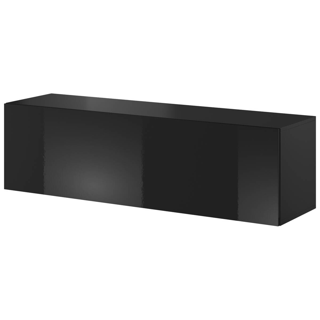 WIPMEB TV-Lowboard VIVIEN schwarz schwarz glanz B/H/T: ca. 140x40x38 cm