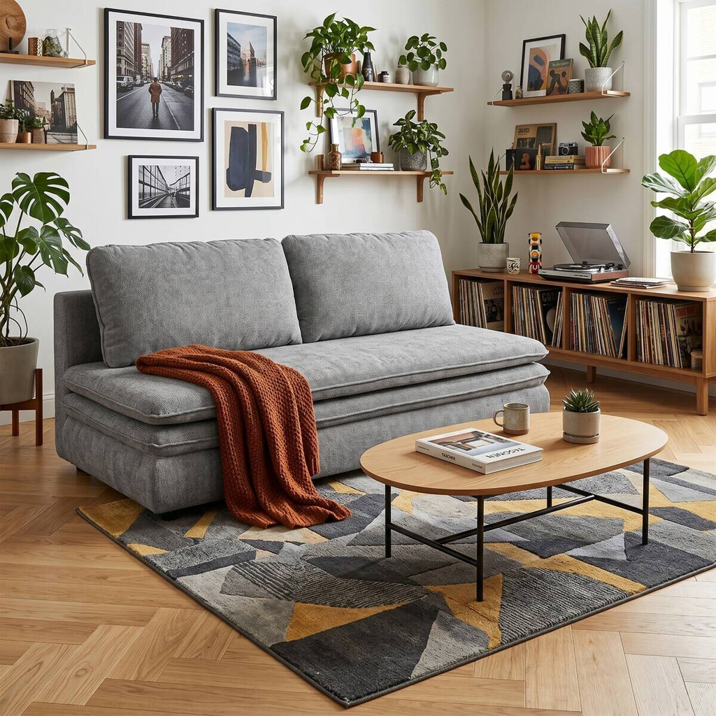 POCO Schlafsofa Fiesta grau Microfaser B/H/T: ca. 200x89x85 cm