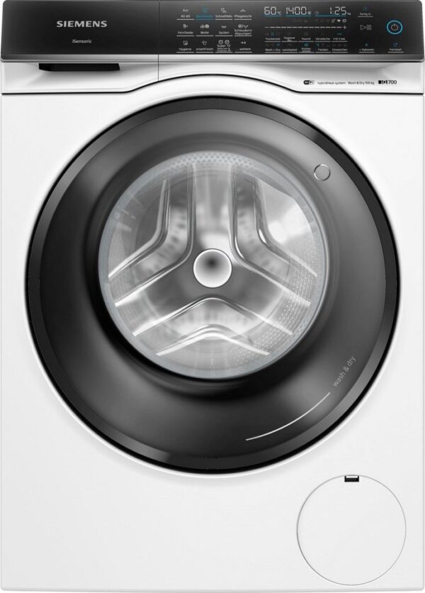 SIEMENS Waschtrockner iQ700 WN54C2070, 9 kg, 6 kg, 1400 U/min, Knitter-Programm smartFinish, Antiflecken-System, Waschen&Trocknen 45'
