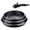 BERGNER Pfannenset Click u. cook schwarz Aluminium BERGNER Pfannenset Click u. cook schwarz Aluminium