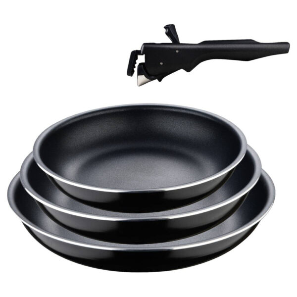 BERGNER Pfannenset Click u. cook schwarz Aluminium BERGNER Pfannenset Click u. cook schwarz Aluminium