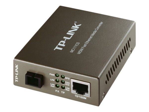 TP – LINK MC111CS – Medienkonverter – 100Mb LAN – 10Base – T, 100Base – FX, 100Base – TX – RJ – 45 / SC Single – Modus – bis zu 20 km – 1550 (TX)