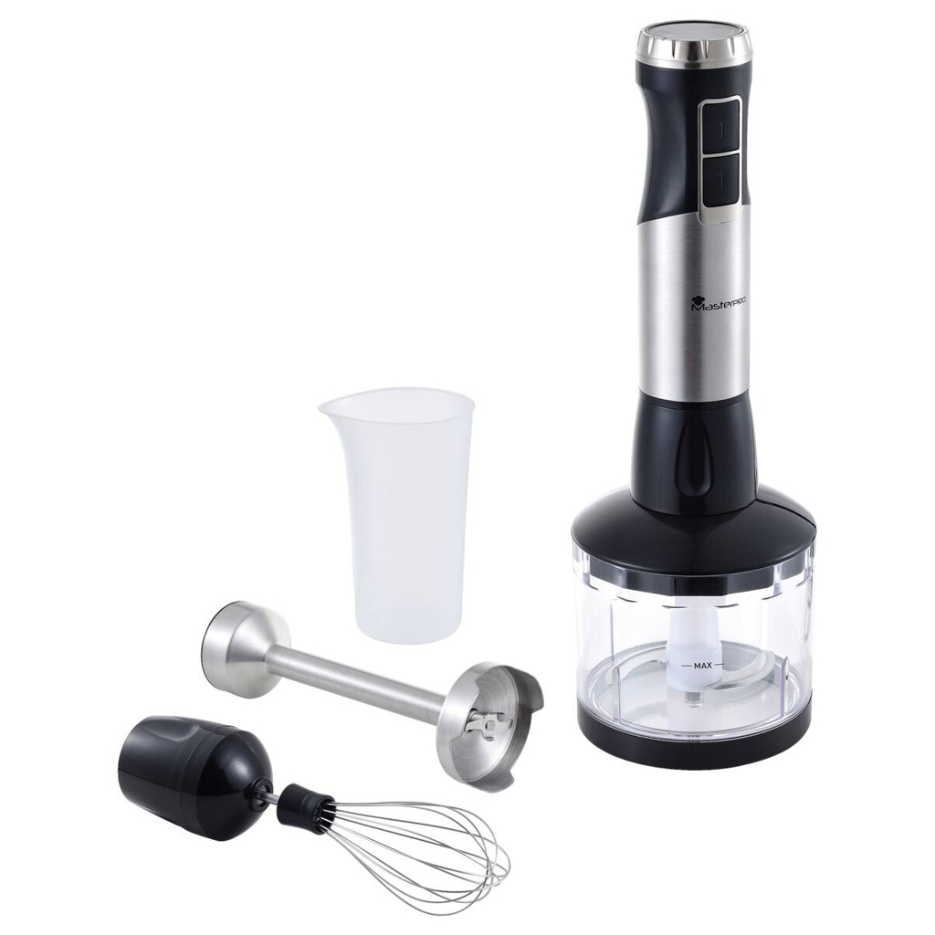 MASTERPRO Stabmixer-Set BGMP-9126 Foodies schwarz silber Edelstahl Kunststoff B/H/T: ca. 25,5x26x12,5 cm