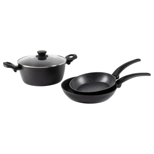 SAN IGNACIO Kochgeschirrset Tormes schwarz Aluminium 4 tlg SAN IGNACIO Kochgeschirrset Tormes schwarz Aluminium 4 tlg