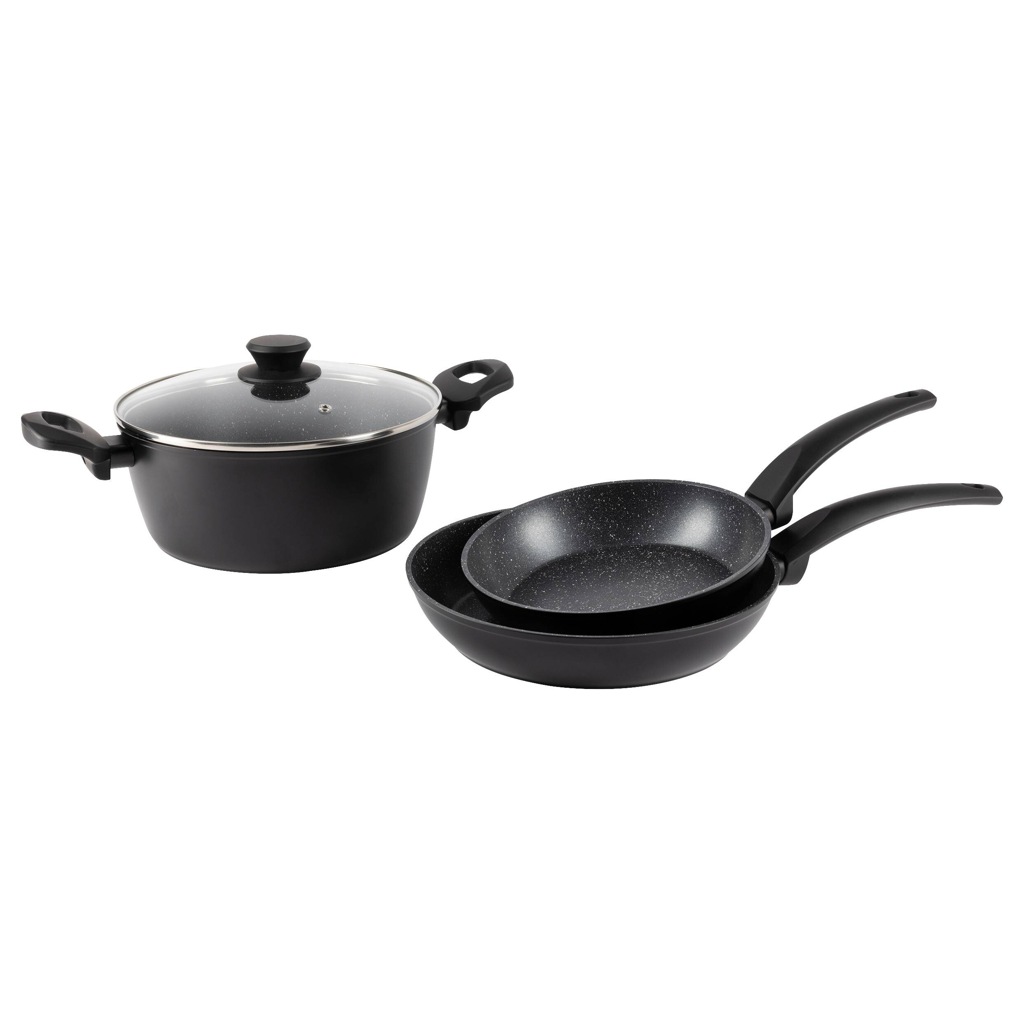 SAN IGNACIO Kochgeschirrset Tormes schwarz Aluminium 4 tlg