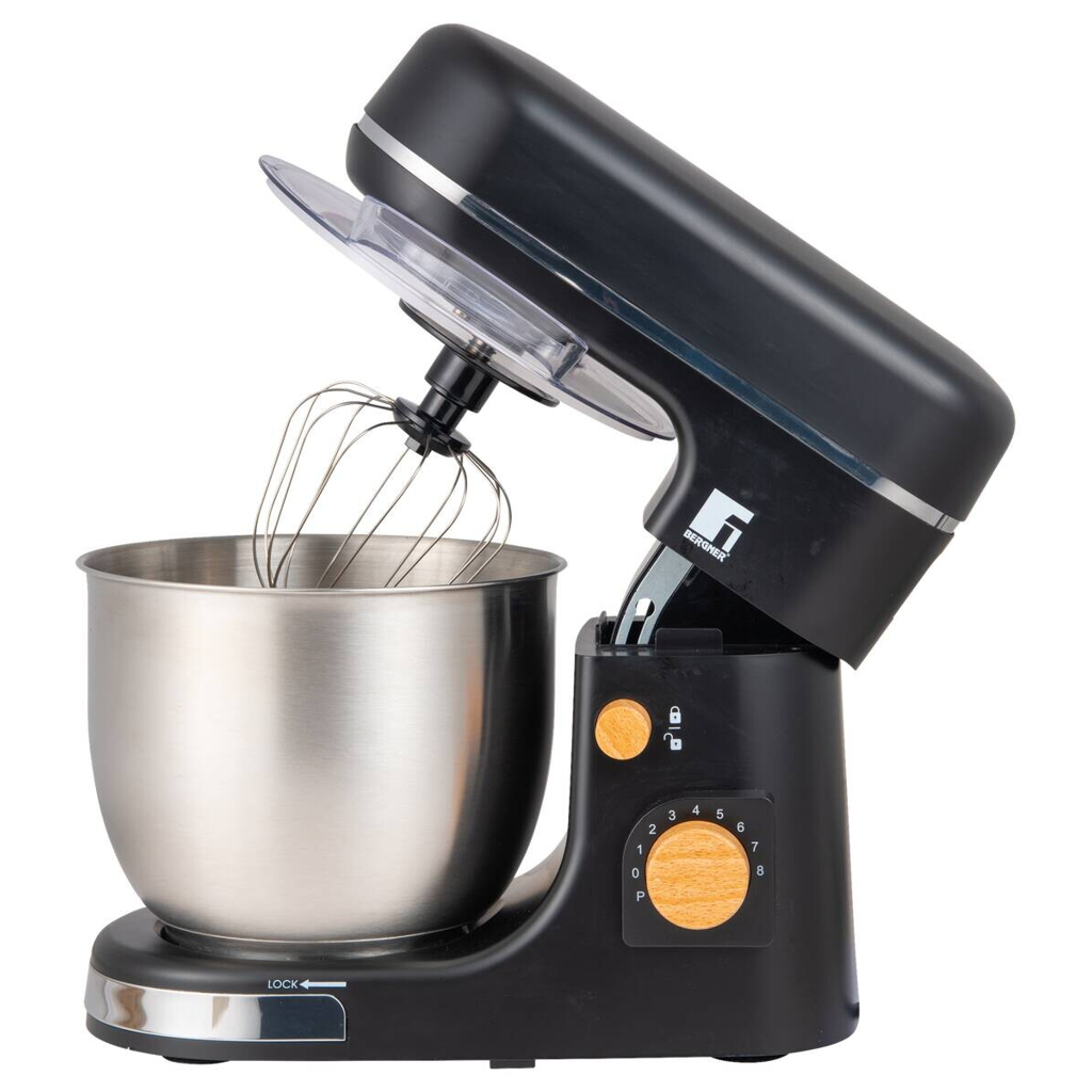 BERGNER Standmixer silber schwarz Edelstahl B/H/L: ca. 23x33,7x38 cm