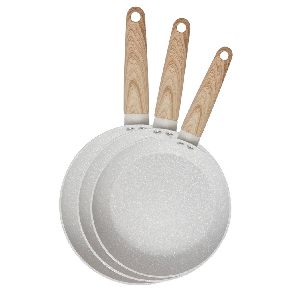 SAN IGNACIO Pfannenset ACACIA weiß Aluminium 3 tlg