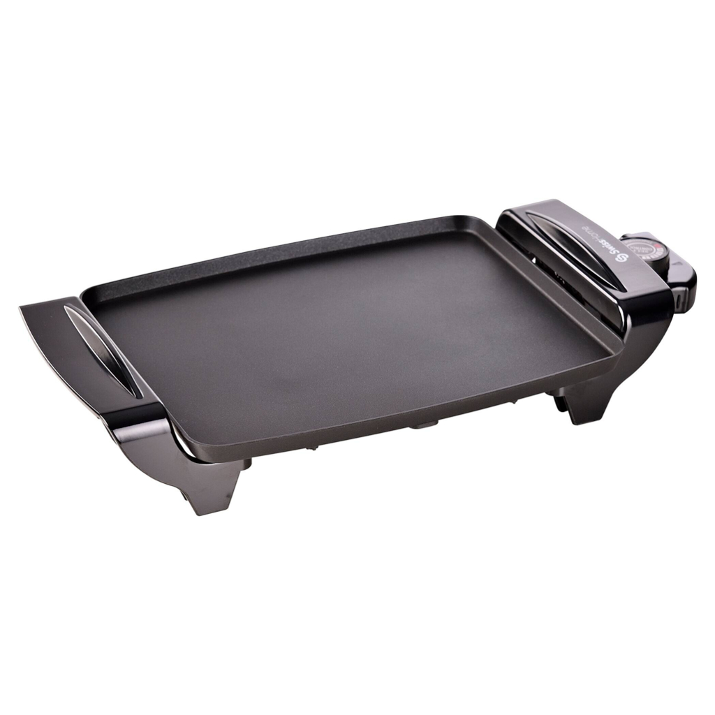 SWISS HOME Grillplatte schwarz Aluminium B/H/L: ca. 10,2x22,8x38,6 cm
