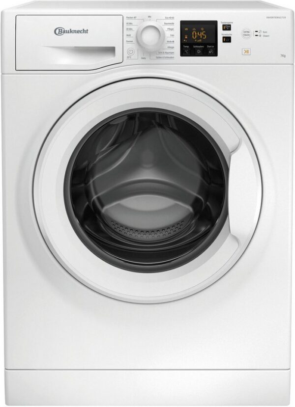 BAUKNECHT Waschmaschine WBP 714A, 7 kg, 1400 U/min, Kurz 45' – saubere Wäsche bei voller Beladung in nur 45 Minuten BAUKNECHT Waschmaschine WBP 714A, 7 kg, 1400 U/min, Kurz 45' – saubere Wäsche bei voller Beladung in nur 45 Minuten