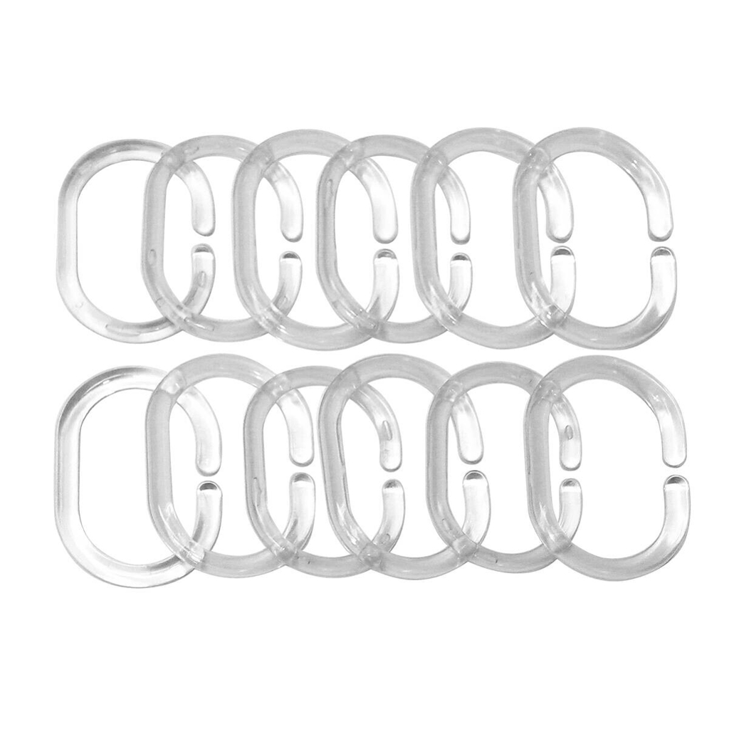 Acus Duschringe transparent Kunststoff 12er Pack