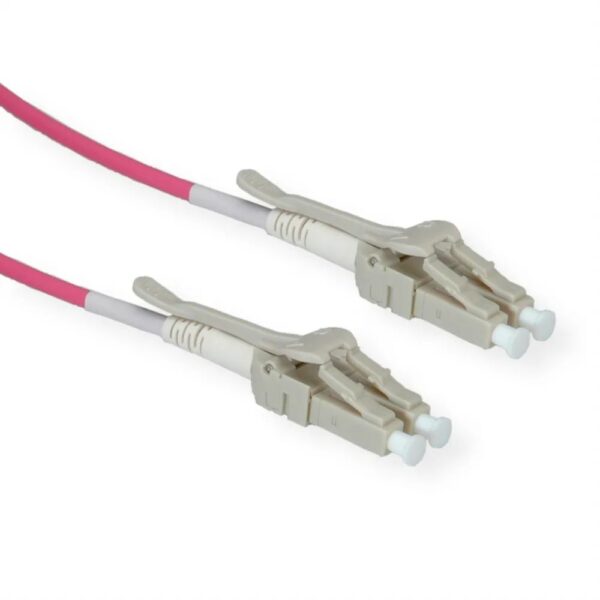 ROLINE LWL – Kabel 50/125µm OM4, LC/LC, Low – Loss – Stecker, violett, 2 m
