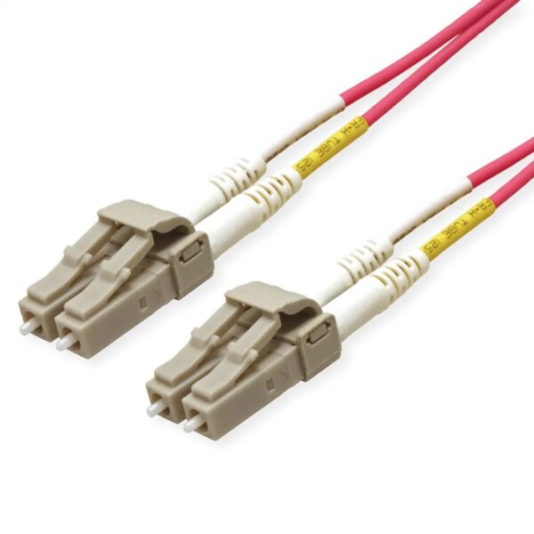 ROLINE LWL – Kabel 50/125µm OM4, LC/LC, Low – Loss – Stecker, violett, 0, 5 m