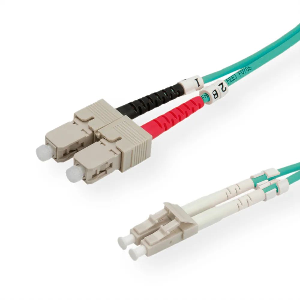 ROLINE LWL – Kabel 50/125µm OM3, LC/SC, türkis, 5 m