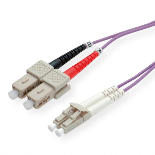 ROLINE LWL – Kabel 50/125µm OM4, LC/SC, violett, 3 m