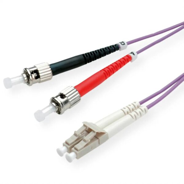 ROLINE LWL – Kabel 50/125µm OM4, LC/ST, violett, 5 m