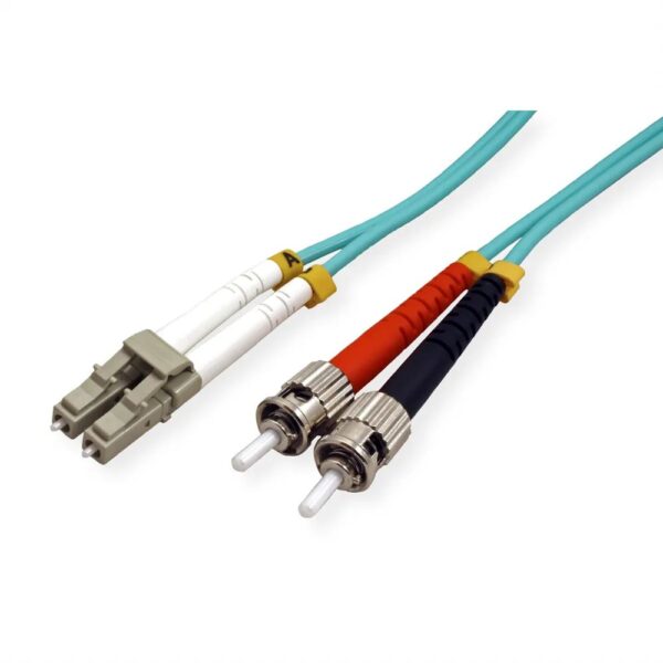 VALUE LWL – Kabel 50/125µm OM3, LC/ST, türkis, 10 m
