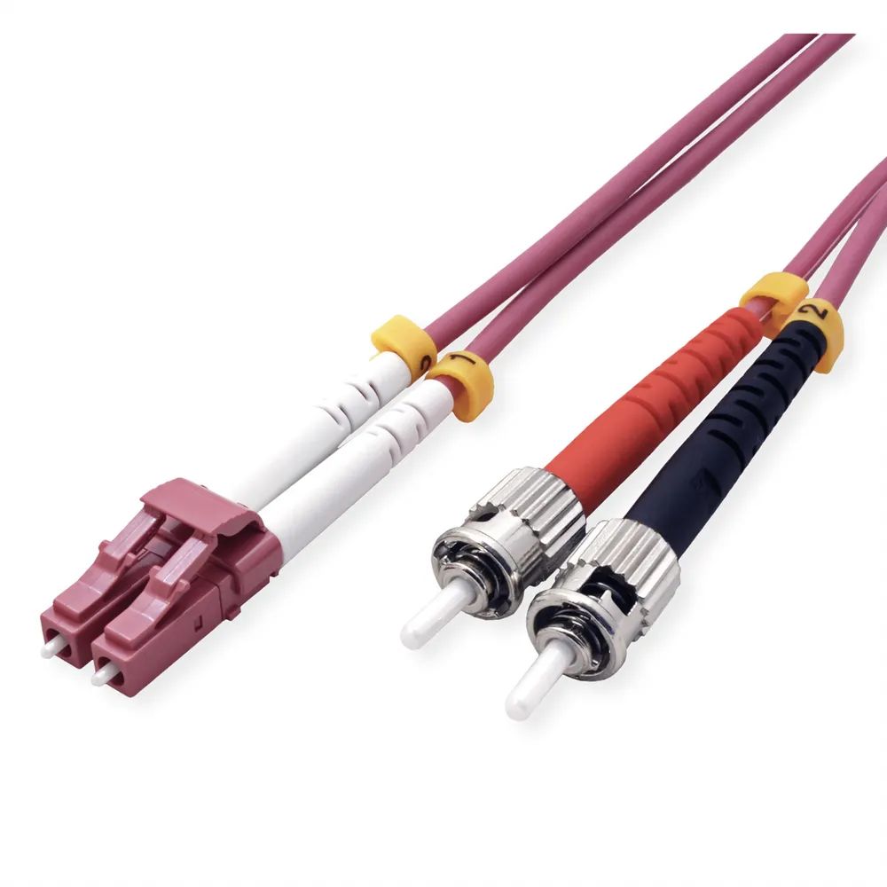 VALUE LWL – Kabel 50/125µm OM4, LC/ST, violett, 0, 5 m