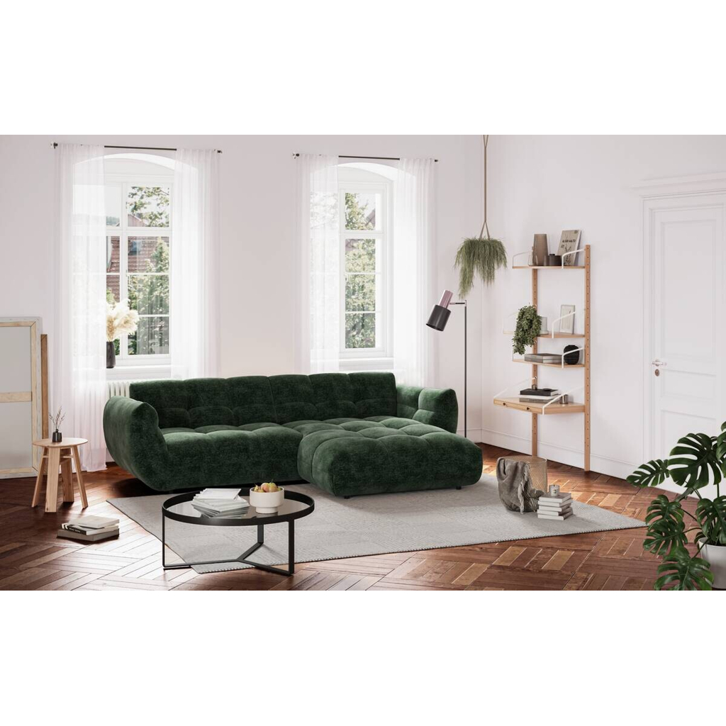 POCO Ecksofa grün Microfaser B/H/T: ca. 280x81x178 cm