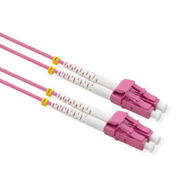 VALUE LWL – Kabel 50/125µm OM4, LC/LC, Low – Loss – Stecker, violett, 5 m