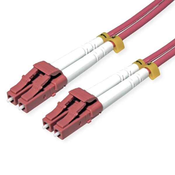 7630049621664-1 ROLINE LWL – Kabel 50/125µm OM4, LC/LC, stahlarmiert, LSOH, violett, 3 m