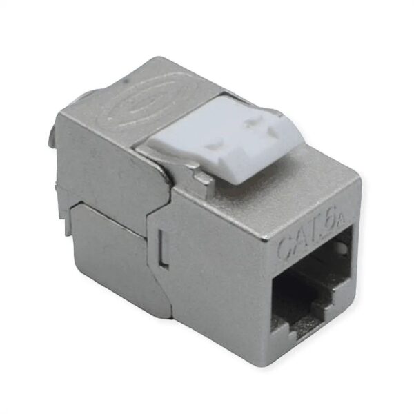 ROLINE Cat.6A (Class EA) Keystone, RJ – 45, geschirmt, werkzeuglos, GHMT, silberfarben