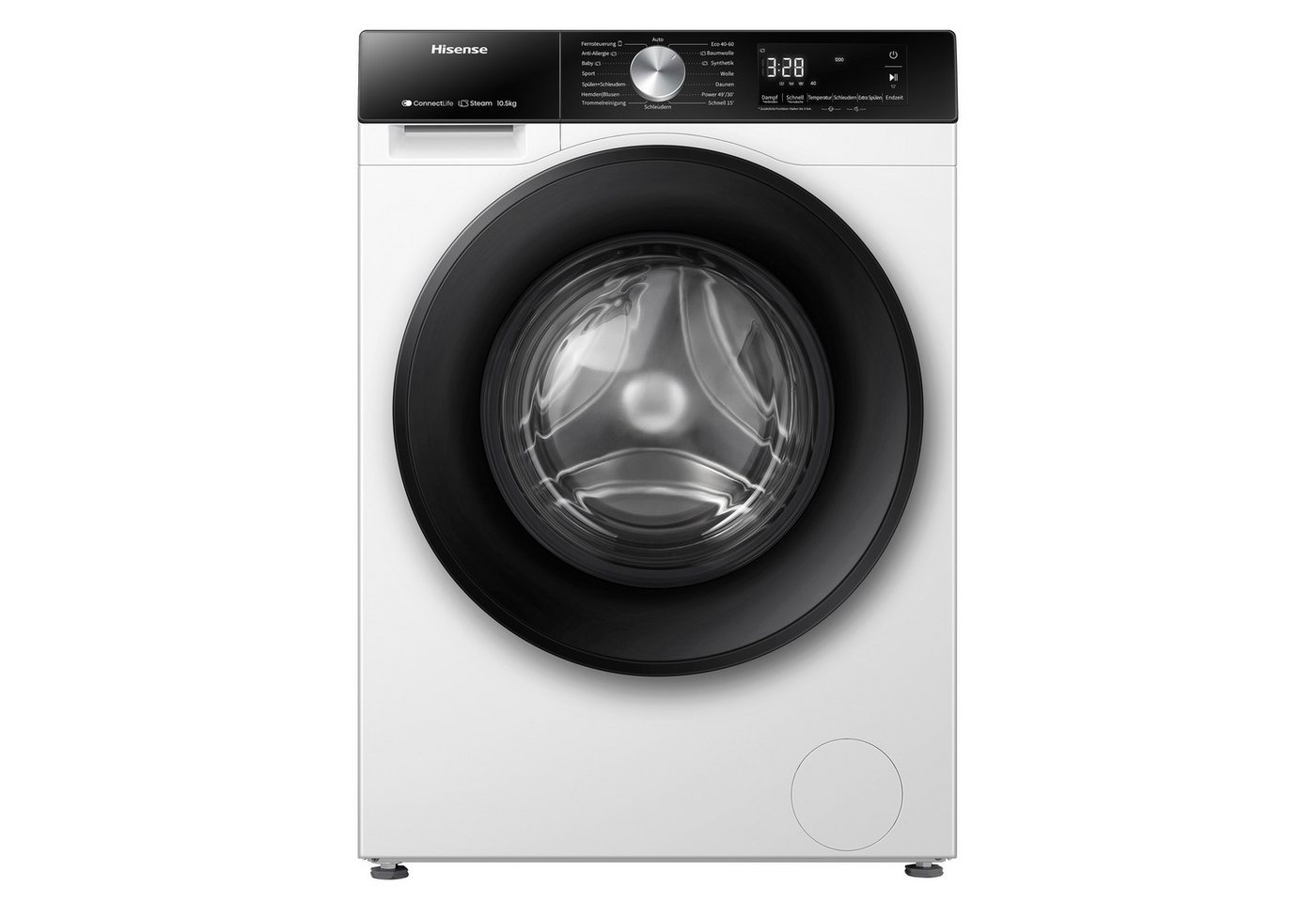 Hisense Waschmaschine 3S Serie WF3S1043BW3, 10 kg, 1400 U/min, Wifi-ConnectLife