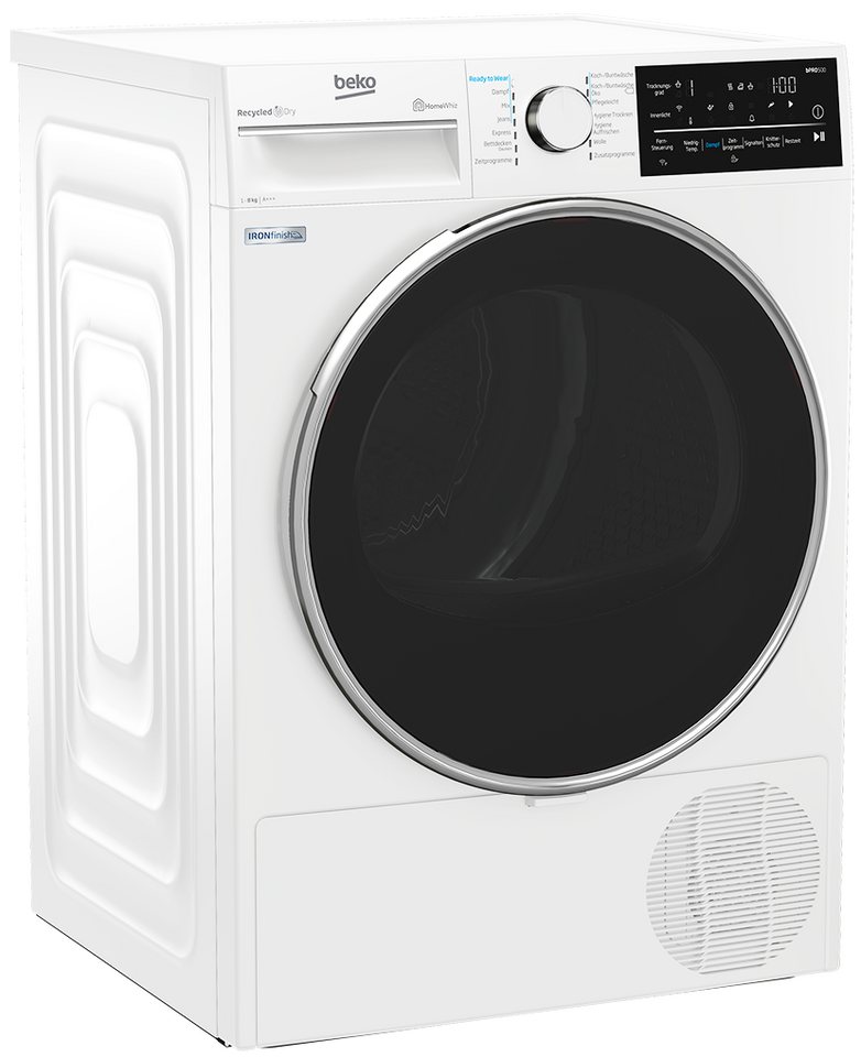 Beko Wärmepumpentrockner B5T62243W, Knitterschutz, WiFi, Silent-Programm, Allergikergeeignet
