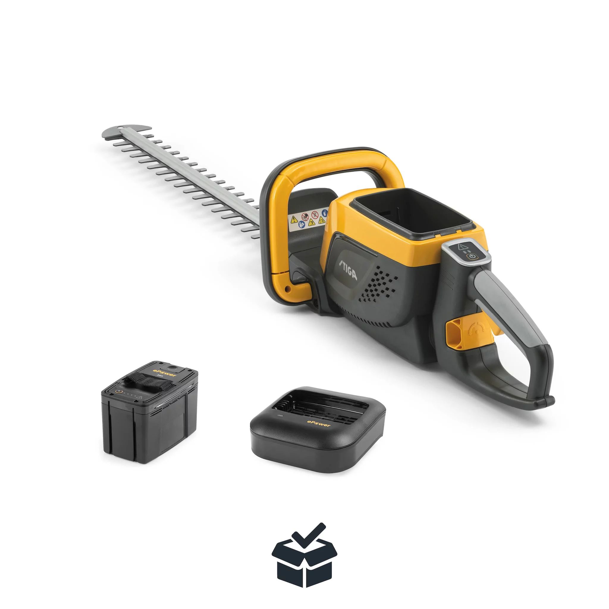 STIGA HT 500e Kit 48 V Akku – Heckenschere (inkl. Akku und Ladegerät)