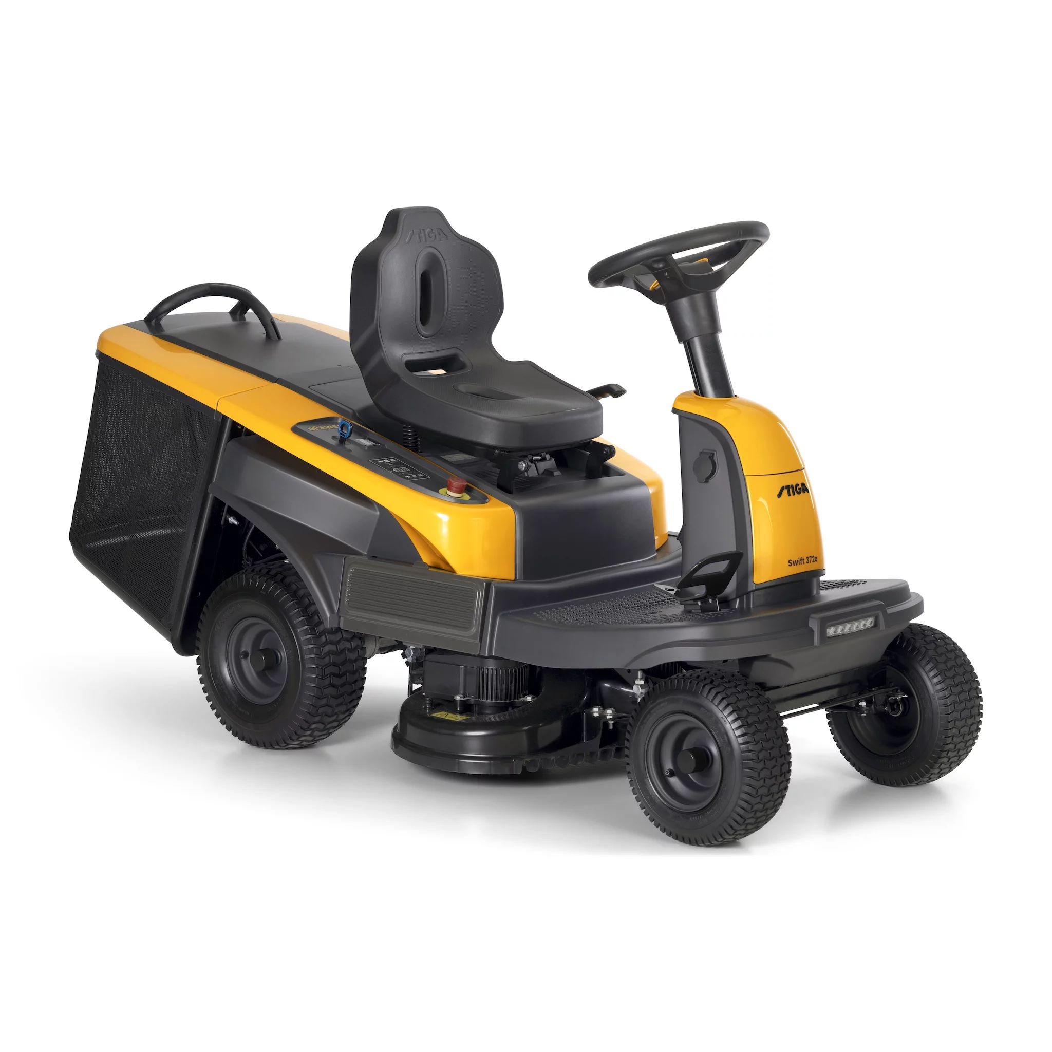STIGA Swift 372e Kit (4 X 48 V – 5 Ah) Aufsitzmäher mit 48 – V – Akkus bis zu 1600 m²