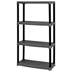 Artplast Kunststoffregal schwarz Kunststoff B/H/T: ca. 70x133x30 cm