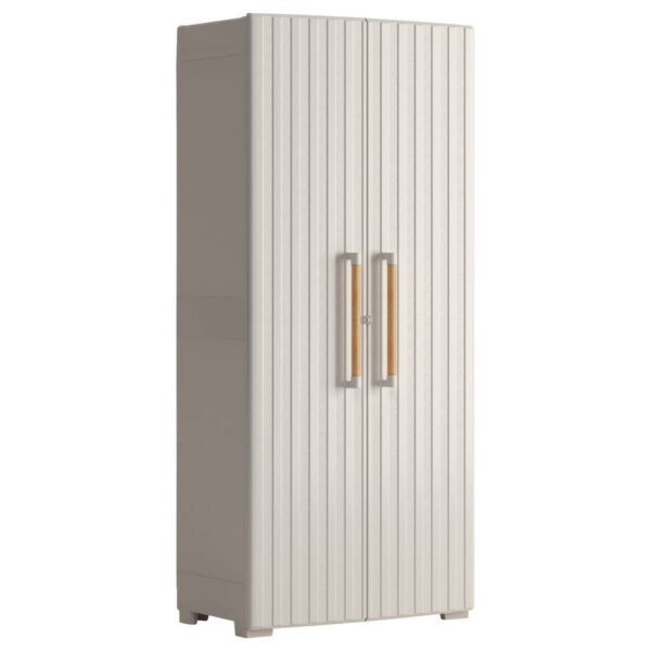 8013183144302 Keter Kunststoffschrank Groove beige Kunststoff – verschiedene Größen