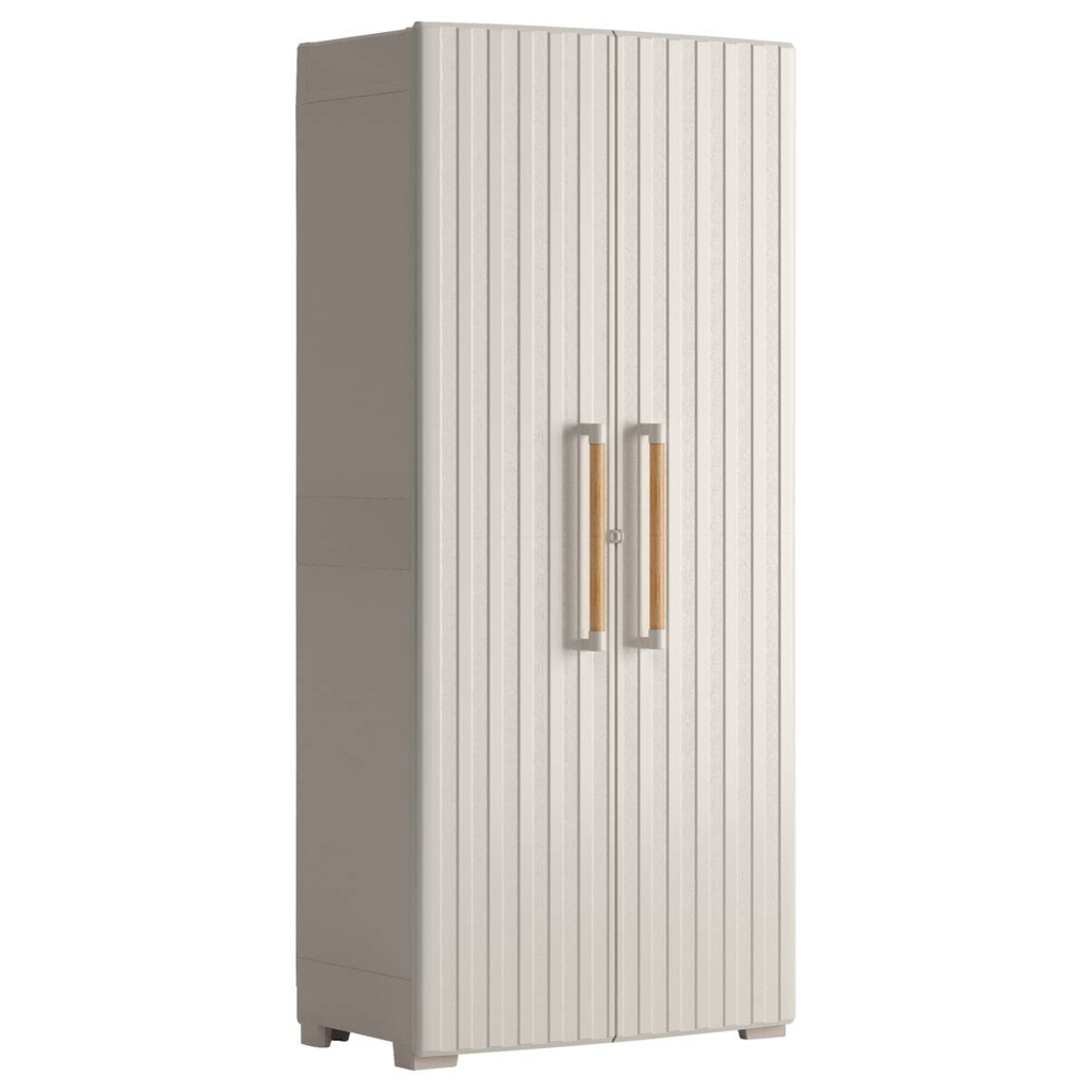 Keter Kunststoffschrank Groove Utility
beige Kunststoff B/H/T: ca. 80x180x45 cm