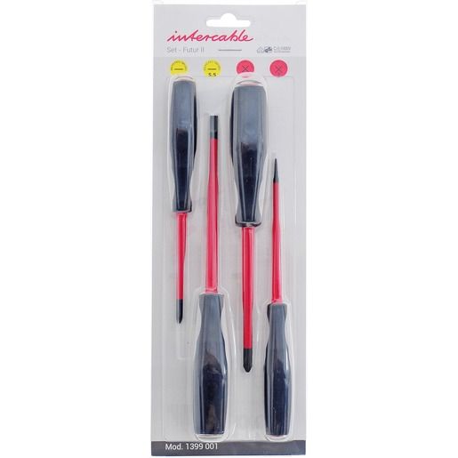 8014212016911-1 Intercable SCHRAUBENDR.SET SCHLITZ/KREUZ / INTCAB 1399001 VDE 1399001