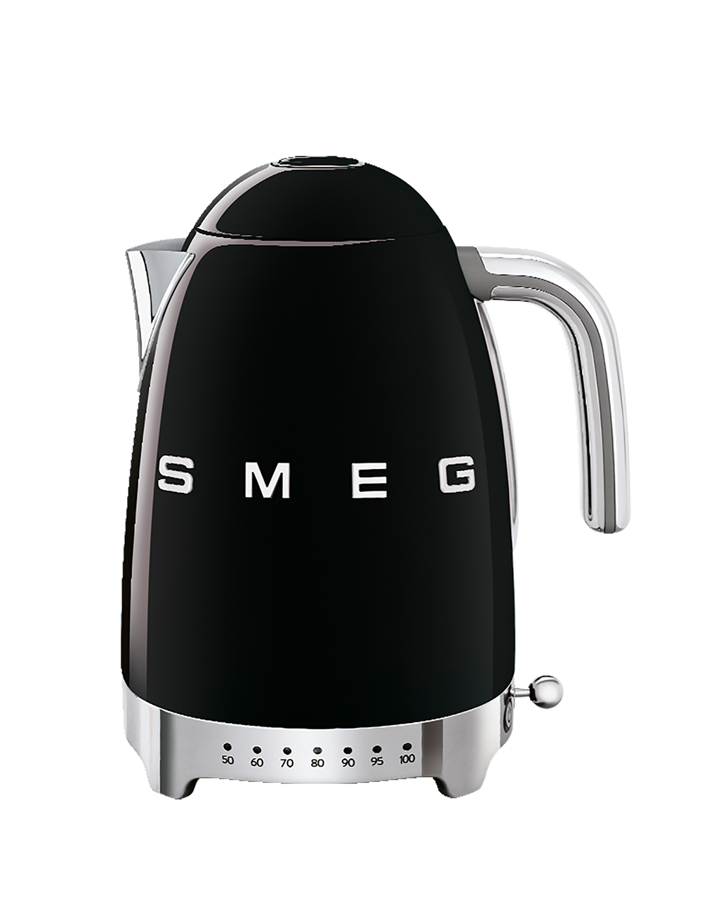 Smeg KLF04BLEU Wasserkocher 1, 7l mit Temperaturwahl, schwarz