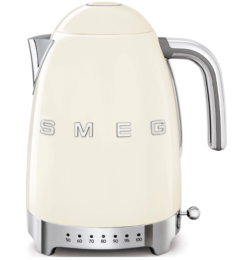 Smeg KLF04CREU Wasserkocher 1, 7l mit Temperaturwahl, creme