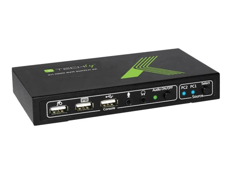 Techly 2×1 USB HDMI KVM Switch 4Kx2K – KVM – /Audio – Switch