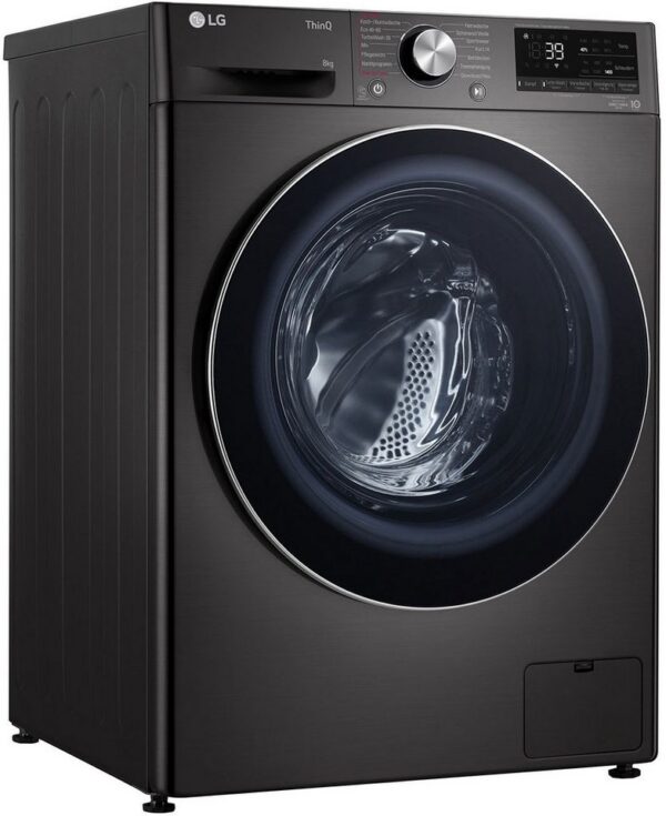 LG Waschmaschine F4WV708P2BA, 8 kg, 1400 U/min, TurboWash® - Waschen in nur 39 Minuten