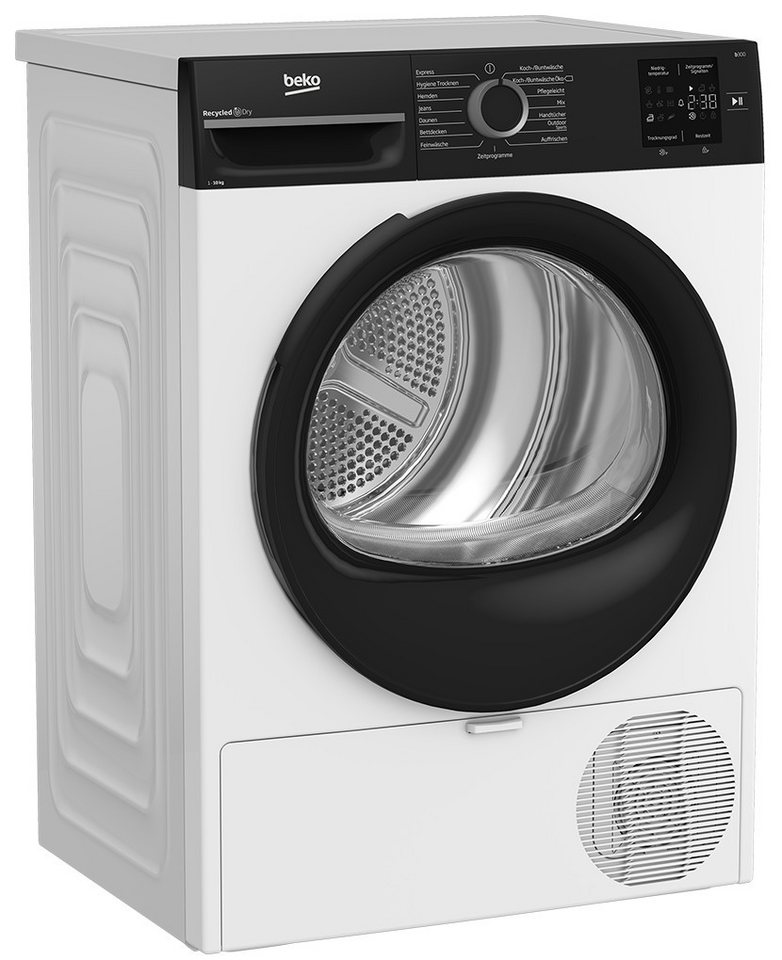 BEKO Wärmepumpentrockner BM3T30230W, Hygiene Trocknen & Auffrischen, Knitterschutz