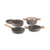 BRA Kochgeschirrset Compac anthrazit Aluminium 4 tlg BRA Kochgeschirrset Compac anthrazit Aluminium 4 tlg