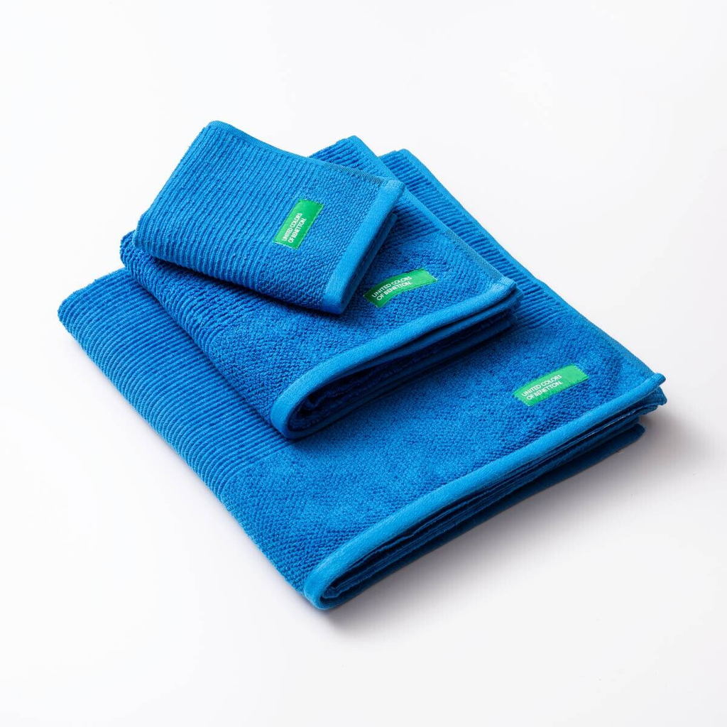 BENETTON Frottier-Set RAINBOW blau Baumwolle B/L: ca. 50x90 cm