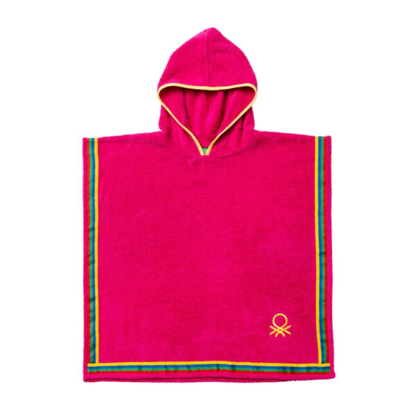 BENETTON Kinder-Badeponcho pink Baumwolle B/L: ca. 65x65 cm BENETTON Kinder-Badeponcho pink Baumwolle B/L: ca. 65x65 cm